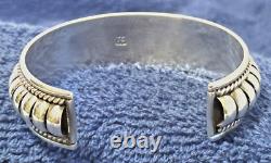 Amérindien Navajo Tom Charley 6 1/2 Bracelet en argent sterling 1,4 oz Menthe