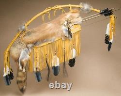 Amérindienne Handmade Antiqued Navajo Bow & Arrow Quiver Set 44 - Red Fox