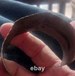 Ancien bracelet en cuivre Navajo de l'époque Fred Harvey vraiment fin