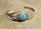 Ancien Bracelet Navajo Des Ann&eacute;es 1960 En Argent Sterling Et Turquoise &agrave; Matrice En Toile D&rsquo;araign&eacute;e