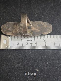 Ancienne bague Navajo amérindienne en argent sterling