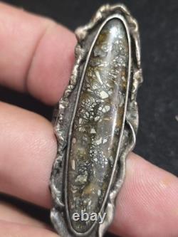 Ancienne bague Navajo amérindienne en argent sterling