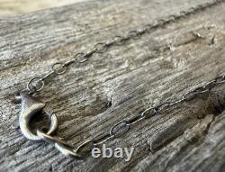 Artisan Navajo Américain Tia Long Kingman Collier Bar Dahlia Bleu Glacé