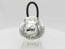 Attache-cheveux artisanale en argent sterling Navajo amérindien par Jolene Begay