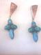 Boucles D'oreilles Navajo En Argent Sterling Avec Turquoise Oyster Indien Am&Eacute;ricain C. Wylle