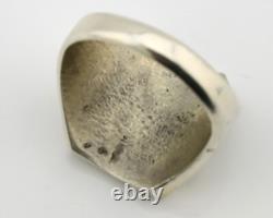 Bague Aigle Navajo. Argent 925 fait main Artiste Amérindien C. années 1980