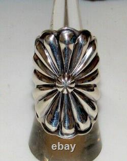 Bague Concho Navajo Taille 8 Argent Sterling D. Cadman Amérindien