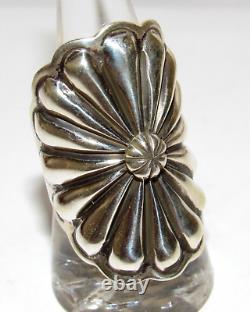 Bague Concho Navajo Taille 8 Argent Sterling D. Cadman Amérindien