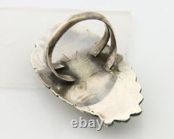 Bague Navajo 925 Argent Sterling Turquoise Bleue Artiste Amérindien C. Années 80