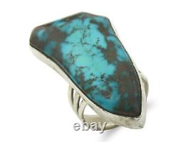 Bague Navajo 925 Argent Sterling Turquoise Bleue Bisbee Artiste Native C. Années 80