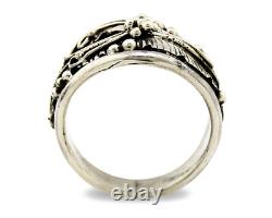 Bague Navajo. Argent 925 SOLIDE Artisanale Artiste Américain Autochtone C. années 80