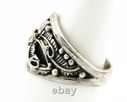 Bague Navajo. Argent 925 SOLIDE Artisanale Artiste Américain Autochtone C. années 80