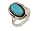 Bague Navajo. Argent 925 Turquoise Artiste Amérindien C. Années 1980