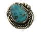 Bague Navajo Argent 925 Turquoise Artiste Amérindien C. Années 80