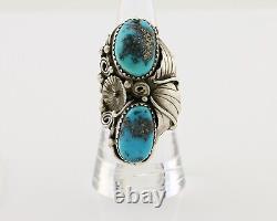 Bague Navajo Argent 925 Turquoise Morenci Artiste Amérindien C. années 80