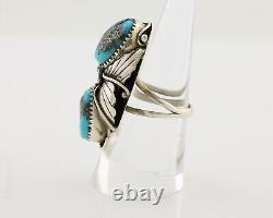 Bague Navajo Argent 925 Turquoise Morenci Artiste Amérindien C. années 80