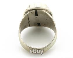 Bague Navajo. Argent 925 Turquoise Mountain Artiste Amérindien C. années 80