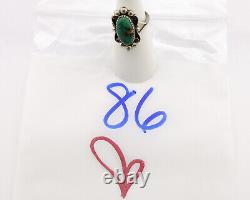 Bague Navajo. Argent 925 Turquoise Naturelle Artiste Amérindien C. Années 1980