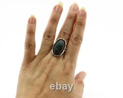 Bague Navajo. Turquoise en toile d'araignée en argent 925, artiste amérindien, c. années 1980.