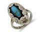 Bague Navajo En Argent 925 Avec Turquoise Bleue Naturelle, Artiste Amérindien Des Années 80