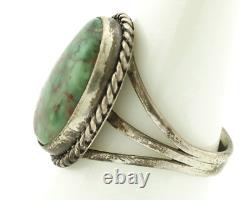 Bague Navajo en argent 925 avec turquoise rouge en toile d'araignée, artiste amérindien, années 80