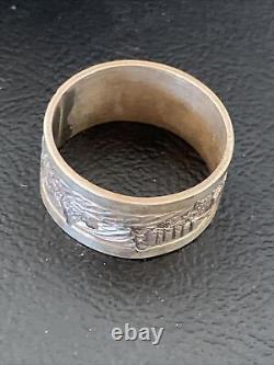 Bague Pueblo en argent sterling Navajo amérindien taille 9.5 11981