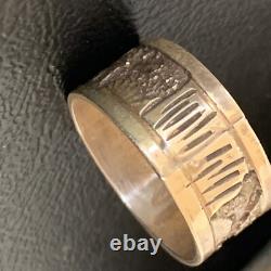 Bague Pueblo en argent sterling Navajo amérindienne taille 10 11977N