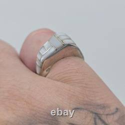 Bague UNIQUE en argent sterling Navajo amérindien 8