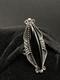 Bague Vtg Navajo Amérindienne Signée E Onyx Noir Solitaire Argent 5.5