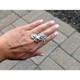 Bague &agrave; Bande Ouverte Cheval En Argent Sterling Navajo, Bijou Am&eacute;rindien, Taille 12 Us