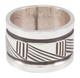 Bague En Argent Estampill&eacute;e Am&eacute;rindienne Navajo Taille 8 3/4 Par Largo Sku230821