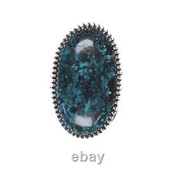 Bague en argent et turquoise Sz7.5 Navajo Tim Guerro