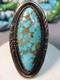 Bague En Argent Sterling Navajo Irene Platero Royston Turquoise 1.9 Taille 8 Sign&eacute;e