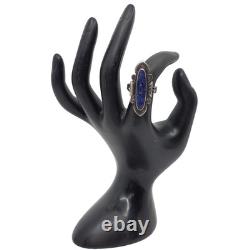Bague en argent sterling Navajo amérindien en lapis-lazuli taille 7,75