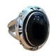 Bague En Argent Sterling Amérindienne Navajo En Onyx Noir Taille 6,25 Signée