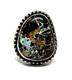 Bague En Argent Sterling Amérindienne Navajo Faite à La Main Avec Turquoise Naturelle Taille 8
