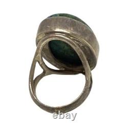 Bague en argent sterling avec azurite malachite amérindienne Navajo