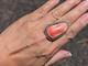Bague En Argent Sterling Avec Huître épineuse Rouge Navajo Faite à La Main Amérindienne Taille 7,75 Us