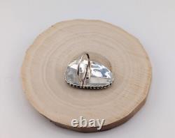 Bague en argent sterling avec huître épineuse rouge Navajo faite à la main Amérindienne taille 7,75 US
