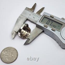 Bague en argent sterling de l'artiste navajo Emerson Bill, taille 8.5