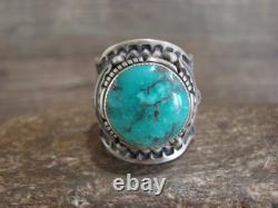 Bague en argent sterling et turquoise amérindienne Lee taille 10.5