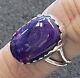 Bague En Argent Sterling Turquoise Mojave De Bernadine Tsosie Navajo. Tj802