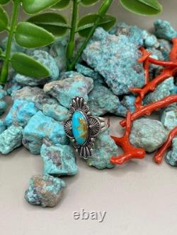 Bague en argent sterling turquoise Navajo amérindienne bijou