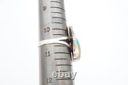 Bague en argent sterling turquoise Navajo amérindienne taille 10.5 Burt Francisco