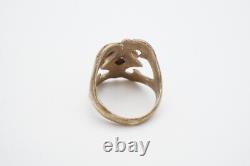 Bague en argent sterling turquoise Navajo amérindienne taille 10.5 W3