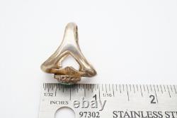 Bague en argent sterling turquoise Navajo amérindienne taille 10.5 W3
