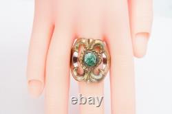 Bague en argent sterling turquoise Navajo amérindienne taille 10.5 W3