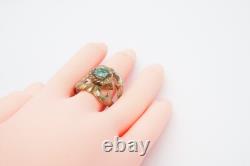 Bague en argent sterling turquoise Navajo amérindienne taille 10.5 W3