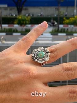 Bague en argent sterling turquoise amérindienne Navajo bijou