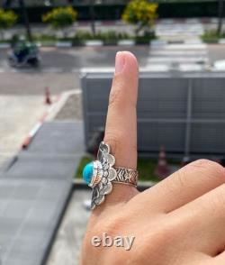 Bague en argent sterling turquoise amérindienne Navajo bijou